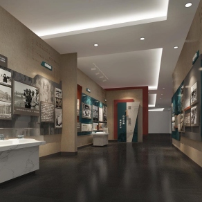 现代红色博物馆3D模型下载